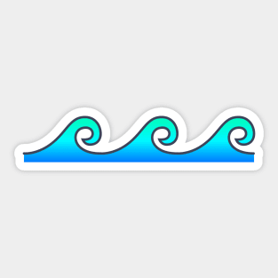 Simple Blue Wave Sticker